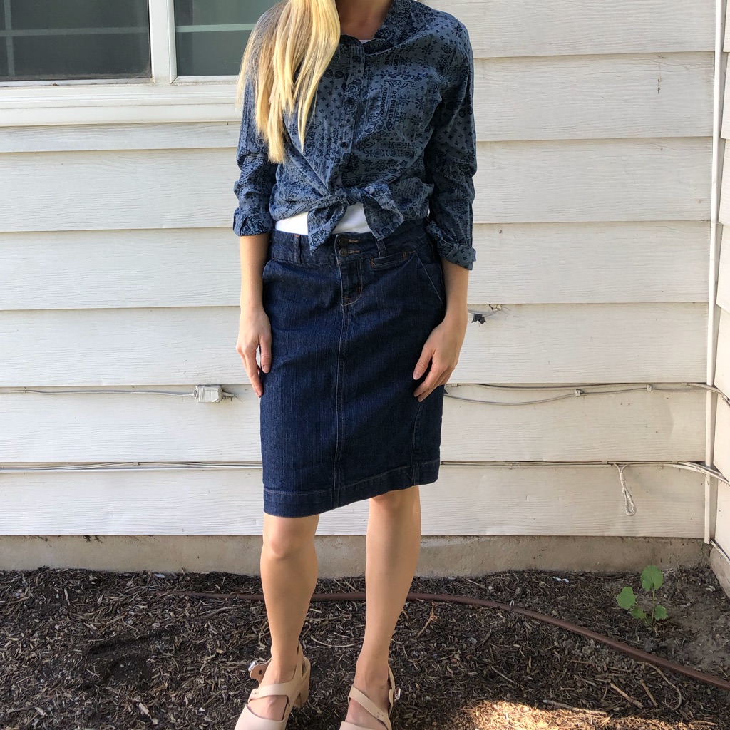 Blue Button Down Blouse